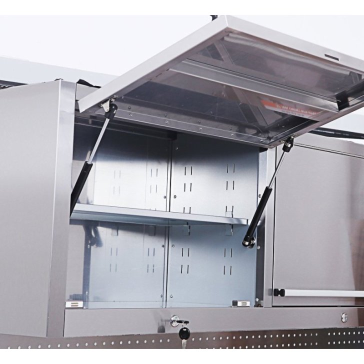 198 cm nerūsējošā tērauda darbnīcas ratiņi ar perforētu dēli un skapi