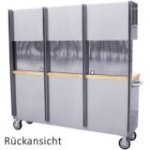 198 cm nerūsējošā tērauda darbnīcas ratiņi ar perforētu dēli un skapi