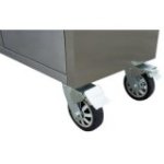 198 cm nerūsējošā tērauda darbnīcas ratiņi ar perforētu dēli un skapi