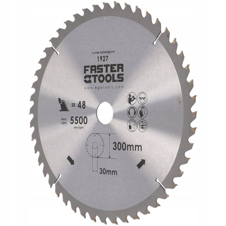 Zāģripa kokam 300x30mm Z48 FASTER TOOLS