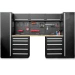 XXL vīriešu virtuves darbnīcas aprīkojums, 325 cm, 9 daļas