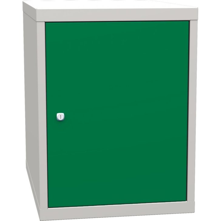 Pamata darbnīcas konteiners ar 1 durvīm un 2 plauktiem (metināti darba galdu komplekti)