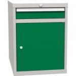 Pamata kombinētais konteiners ar 1 durvīm, 1 plauktu un 1 atvilktni (metināti darba galdu komplekti)