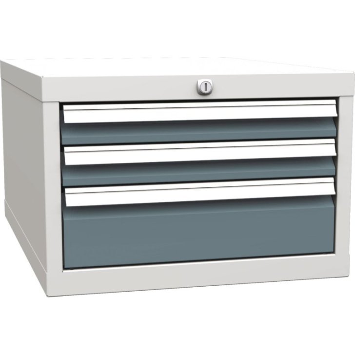 Zem darba virsmas piekarināms konteiners ar 3 atvilktnēm