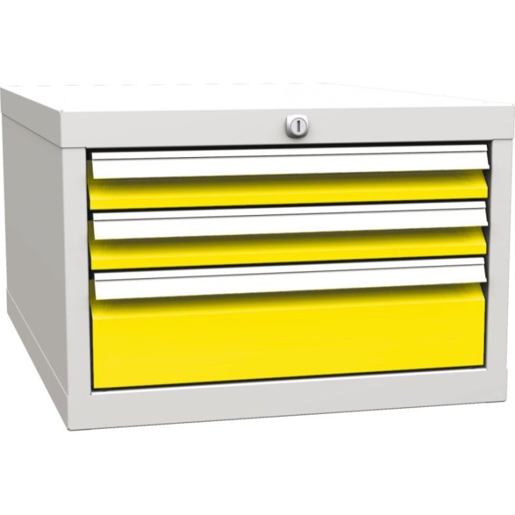 Zem darba virsmas piekarināms konteiners ar 3 atvilktnēm