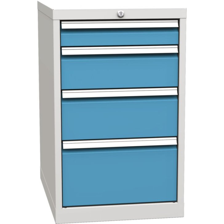 Pamata konteiners ar 4 atvilktnēm