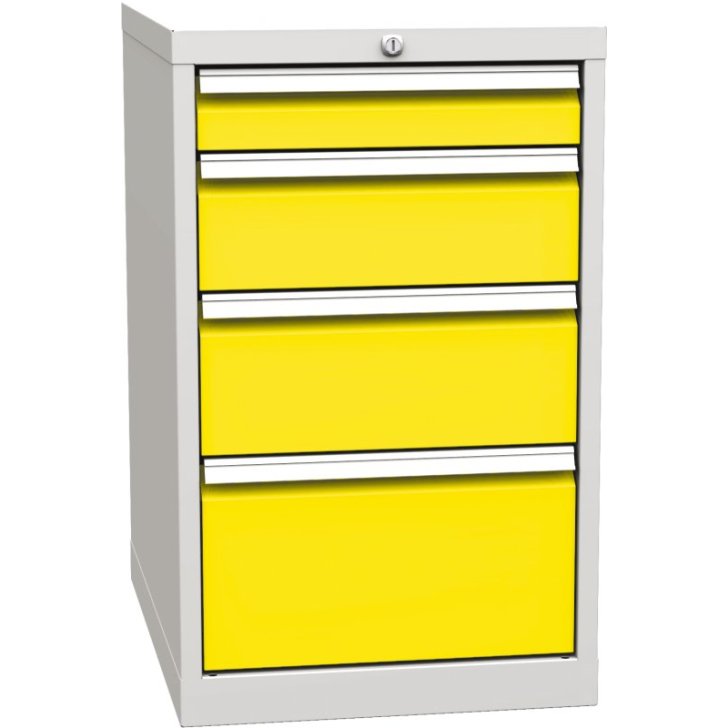 Pamata konteiners ar 4 atvilktnēm