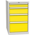 Pamata konteiners ar 4 atvilktnēm