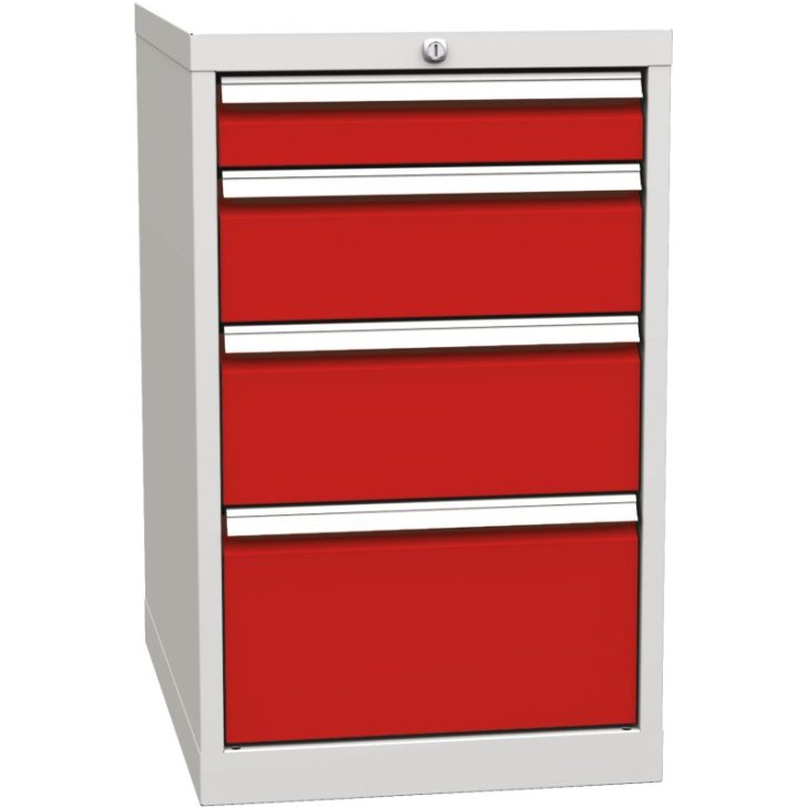 Pamata konteiners ar 4 atvilktnēm