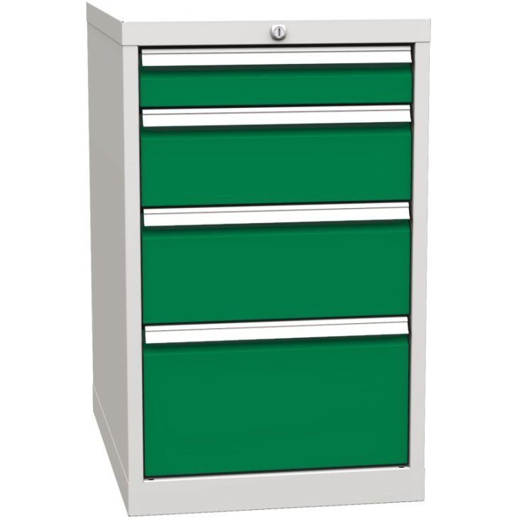 Pamata konteiners ar 4 atvilktnēm