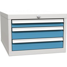 Zem darba virsmas piekarināms konteiners ar 3 atvilktnēm 2