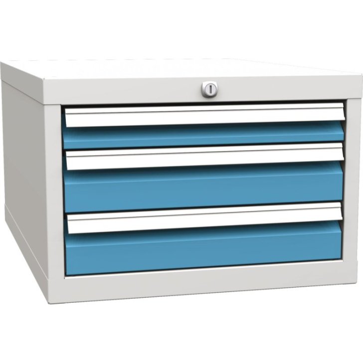 Zem darba virsmas piekarināms konteiners ar 3 atvilktnēm