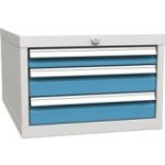 Zem darba virsmas piekarināms konteiners ar 3 atvilktnēm