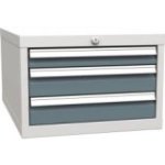 Zem darba virsmas piekarināms konteiners ar 3 atvilktnēm