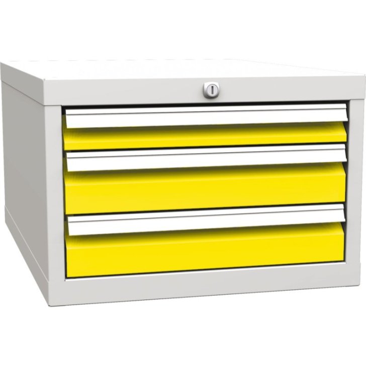 Zem darba virsmas piekarināms konteiners ar 3 atvilktnēm