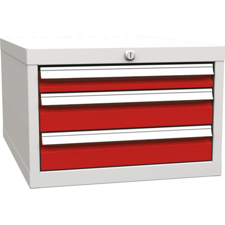 Zem darba virsmas piekarināms konteiners ar 3 atvilktnēm