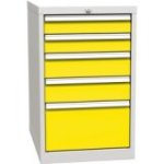 Pamata konteiners ar 5 atvilktnēm