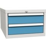 Zem darba virsmas piekarināms konteiners ar 2 atvilktnēm