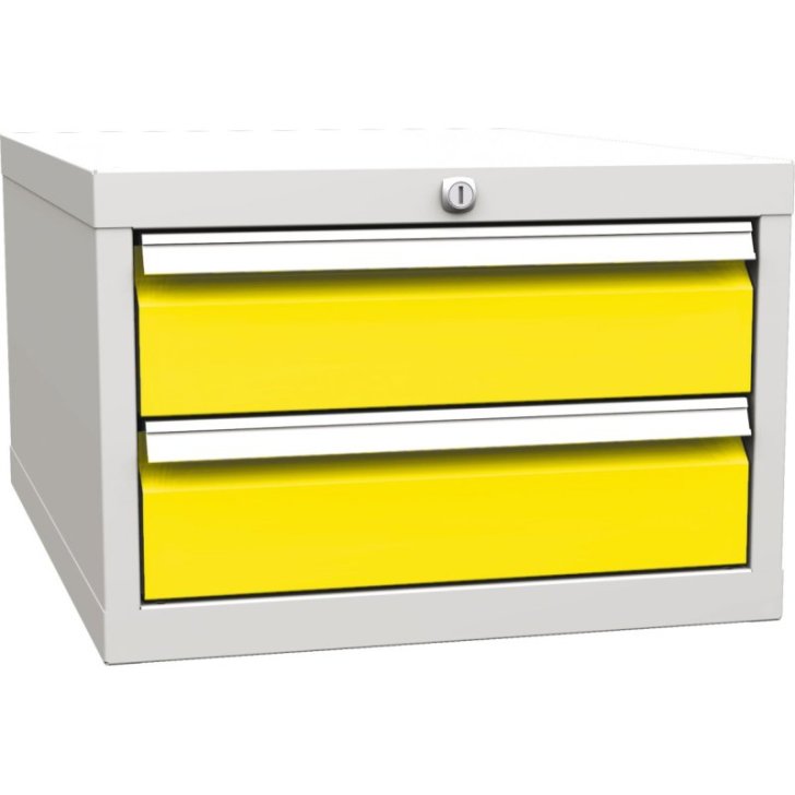 Zem darba virsmas piekarināms konteiners ar 2 atvilktnēm