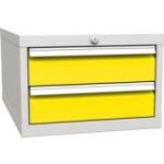 Zem darba virsmas piekarināms konteiners ar 2 atvilktnēm