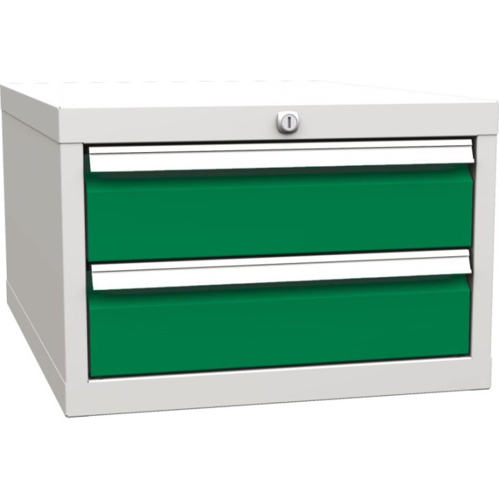 Zem darba virsmas piekarināms konteiners ar 2 atvilktnēm