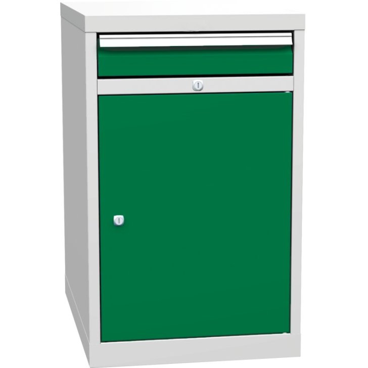 Pamata kombinētais konteiners ar 1 durvīm, 1 plauktu un 1 atvilktni