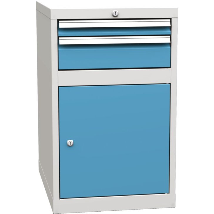 Pamata kombinētais konteiners ar 1 durvīm, 1 plauktu un 2 atvilktnēm