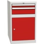 Pamata kombinētais konteiners ar 1 durvīm, 1 plauktu un 2 atvilktnēm