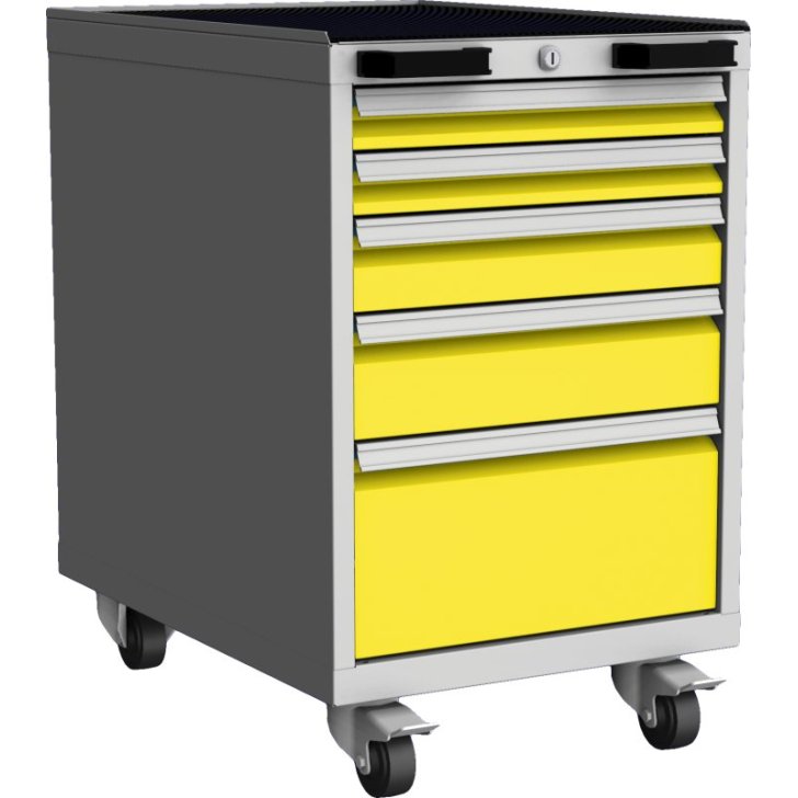 Mobilais konteiners ar 5 atvilktnēm