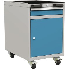 Kombinēts mobilais konteiners ar 1 durvīm, 1 plauktu un 1 atvilktni 2