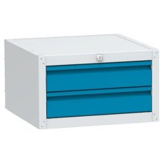 Zem darba virsmas piekarināms konteiners LDS galdiem ar 2 atvilktnēm