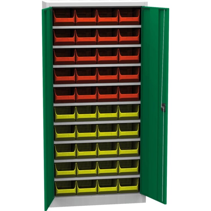 Universāls skapis ar plastmasas tvertnēm