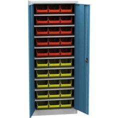 Universāls skapis ar plastmasas tvertnēm