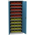 Universāls skapis ar plastmasas tvertnēm