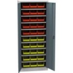 Universāls skapis ar plastmasas tvertnēm