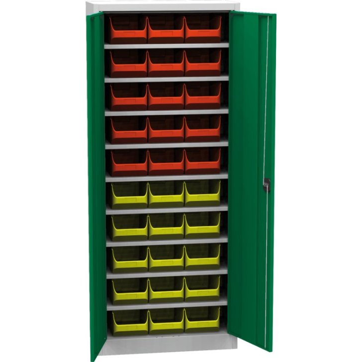 Universāls skapis ar plastmasas tvertnēm