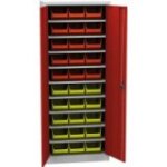 Universāls skapis ar plastmasas tvertnēm