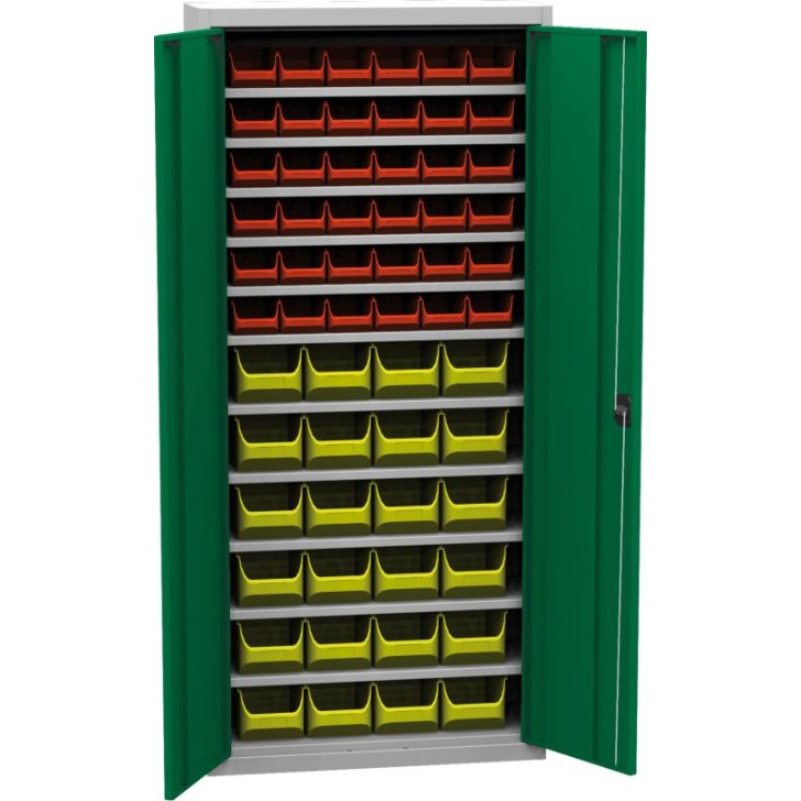 Universāls skapis ar plastmasas tvertnēm