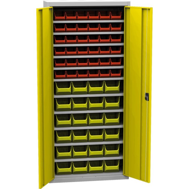 Universāls skapis ar plastmasas tvertnēm