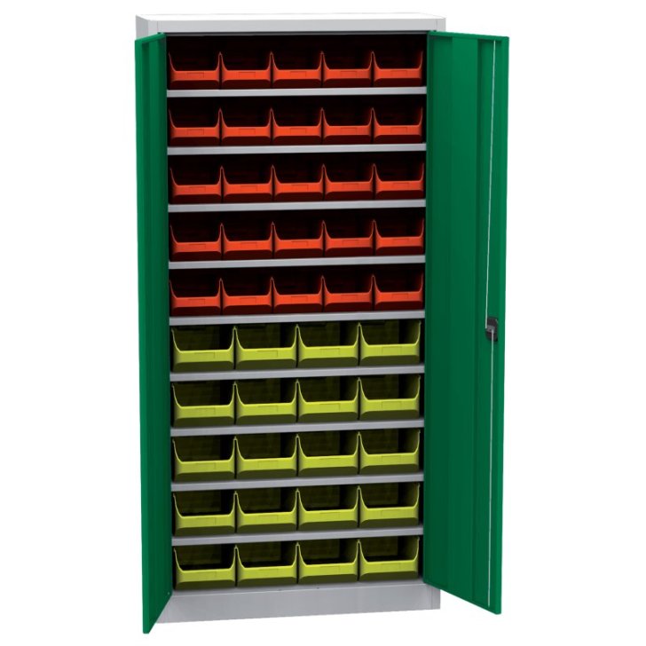 Universāls skapis ar plastmasas tvertnēm