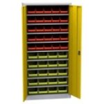 Universāls skapis ar plastmasas tvertnēm