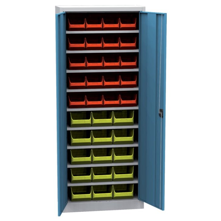 Universāls skapis ar plastmasas tvertnēm