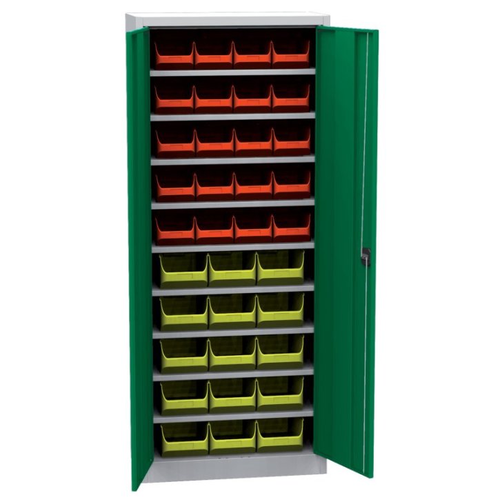 Universāls skapis ar plastmasas tvertnēm