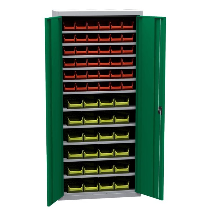 Universāls skapis ar plastmasas tvertnēm