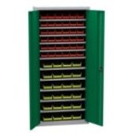 Universāls skapis ar plastmasas tvertnēm