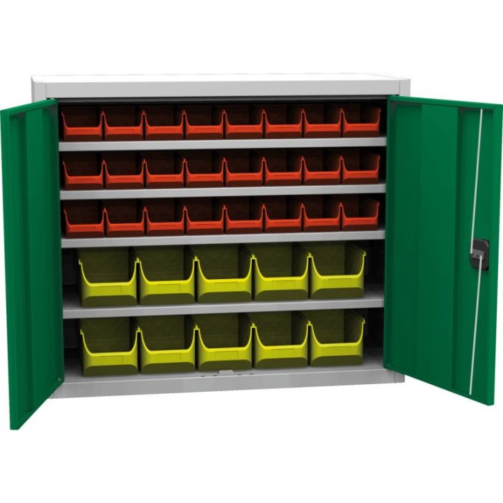 Universāls skapis ar plastmasas tvertnēm