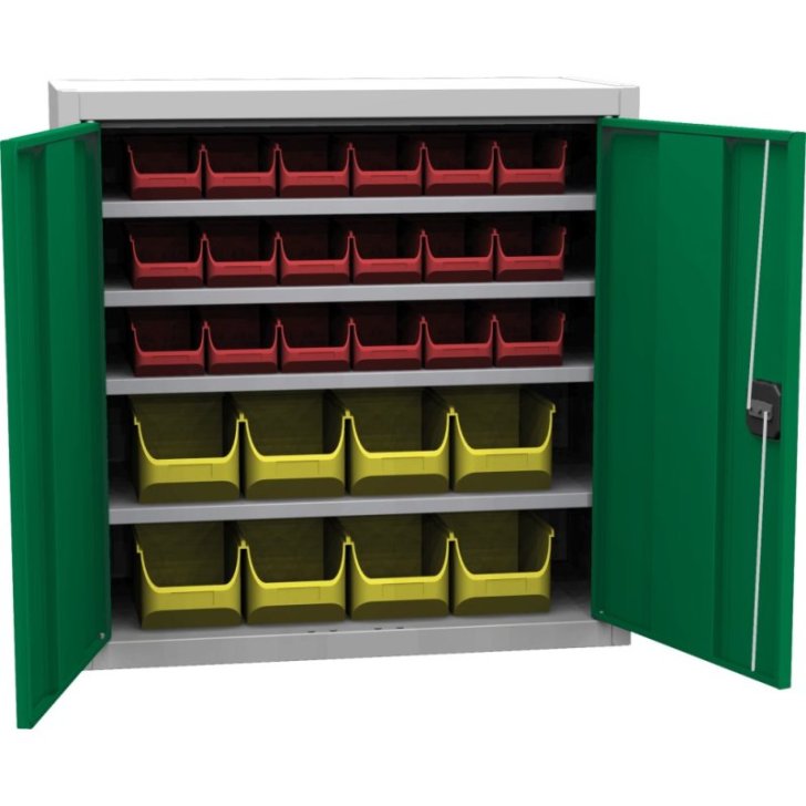 Universāls skapis ar plastmasas tvertnēm
