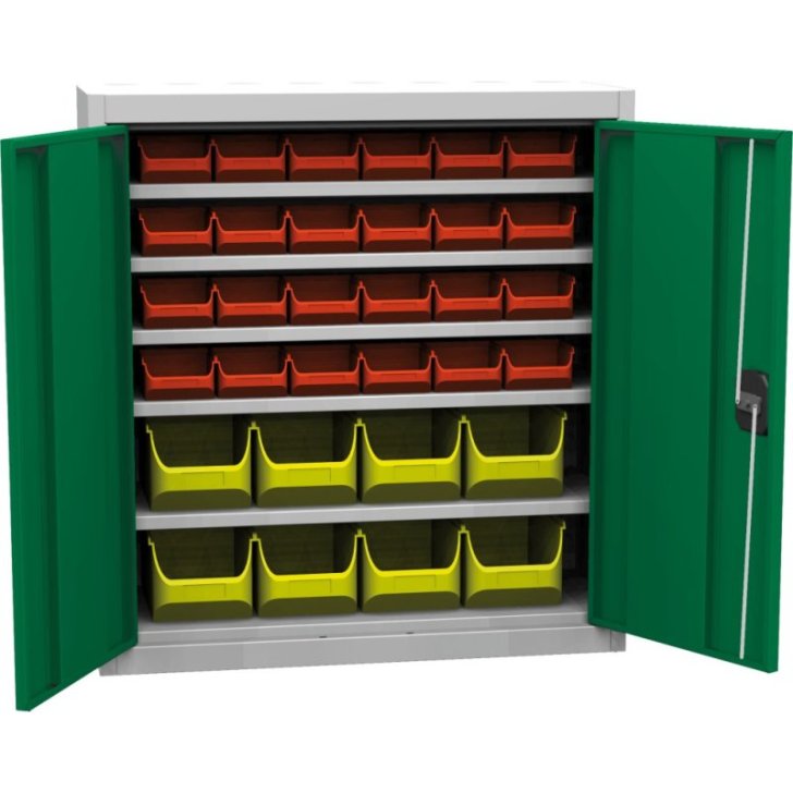 Universāls skapis ar plastmasas tvertnēm