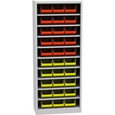 Universāls skapis ar plastmasas tvertnēm