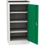 Darbnīcas instrumentu skapis ar ierāmētu gumijas darba virsmu